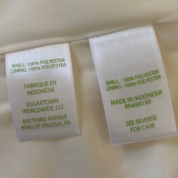 NWT Lilly Pulitzer Lambert Top in Coconut w/ Foil Printed Polka Dots XXS - Picture 5 of 6